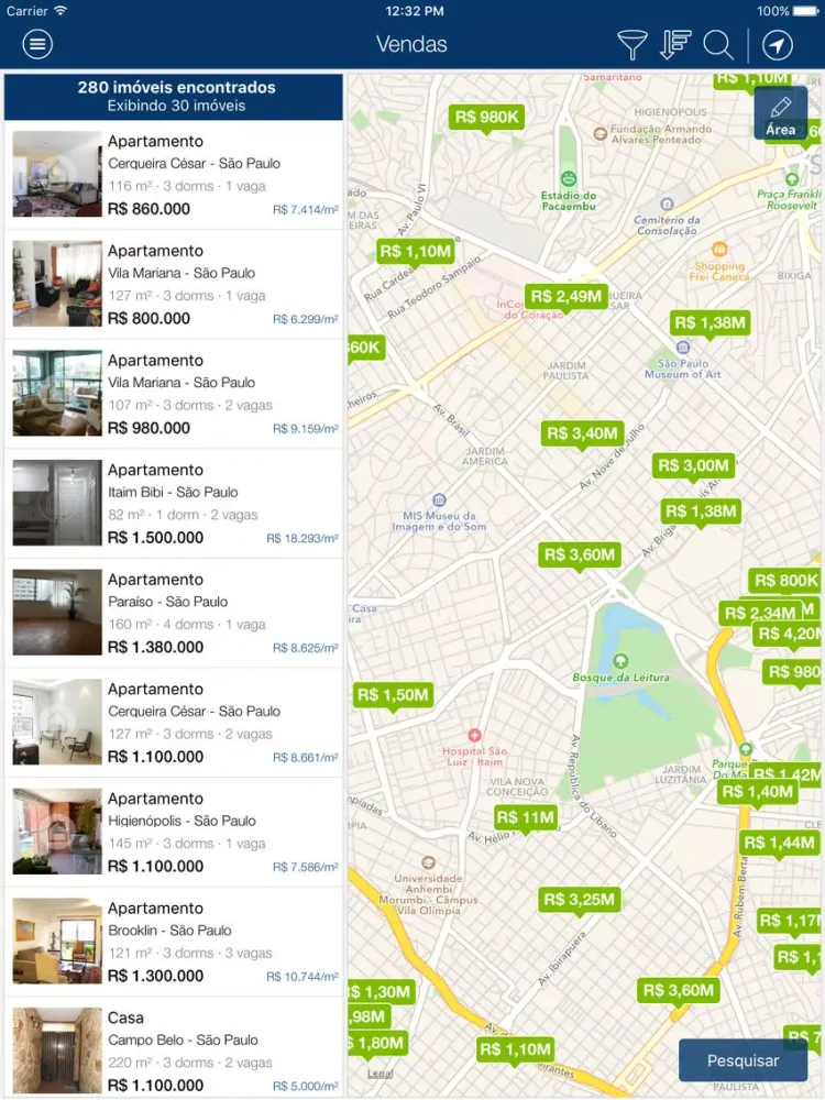 Abyara Maps Imóveis iPad  Screenshots