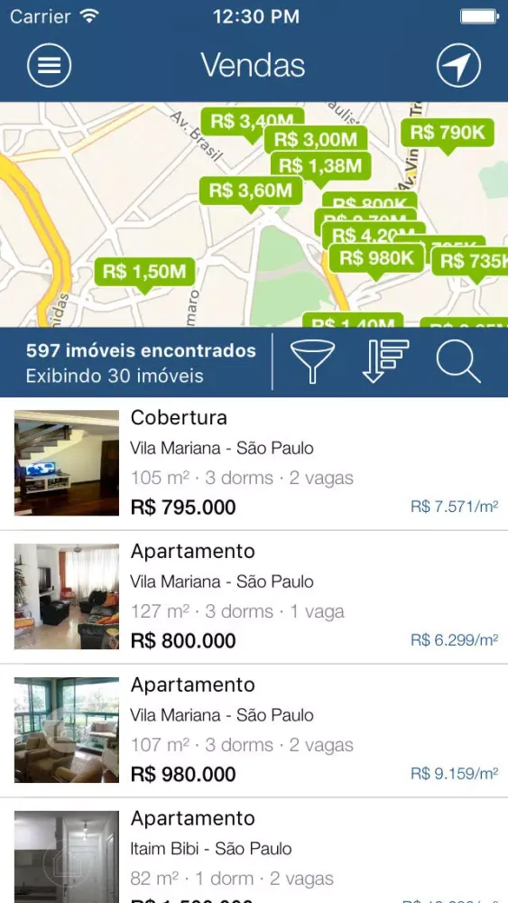 Abyara Maps Imóveis Screenshots