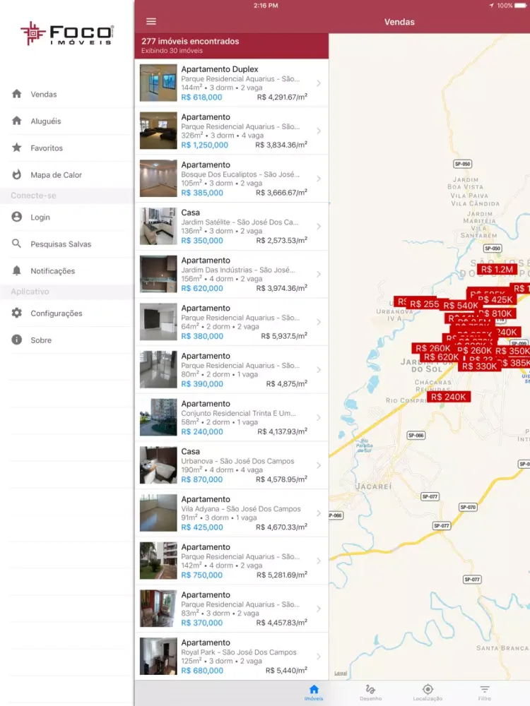 ภาพหน้าจอของ Foco Imóveis iPad 