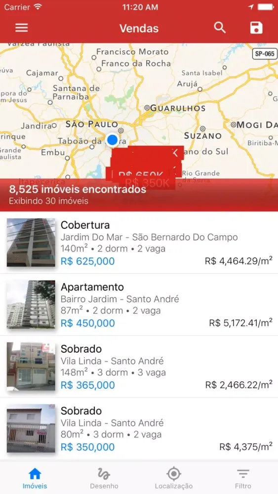 Captures d'écran de Guaíra Imóveis