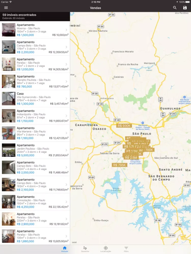 Capturas de pantalla de P&D Negócios Imobiliários iPad 
