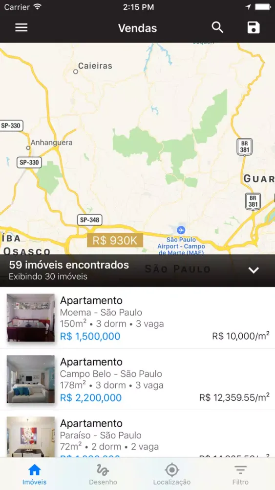 Capturas de pantalla de P&D Negócios Imobiliários