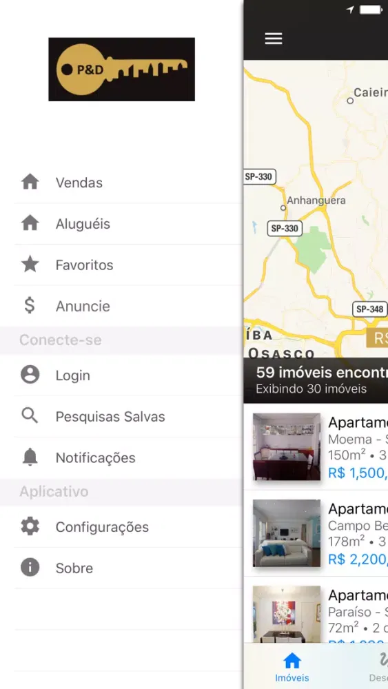 Capturas de pantalla de P&D Negócios Imobiliários