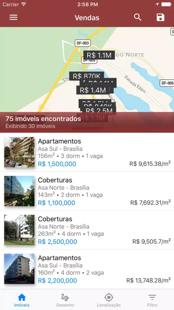 ภาพหน้าจอของ Plano Imóveis