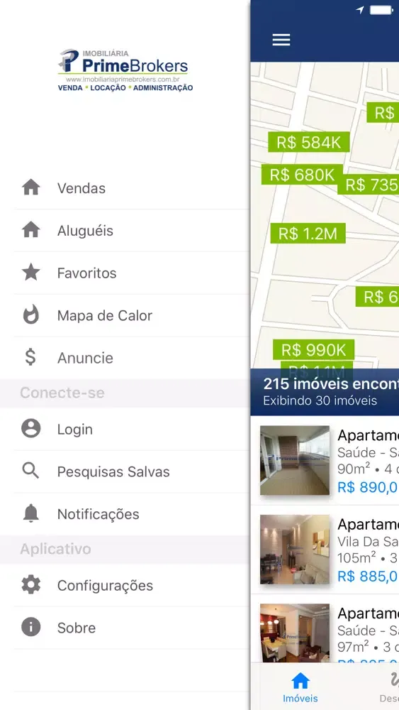 Zrzuty ekranu Imobiliária Prime Brokers