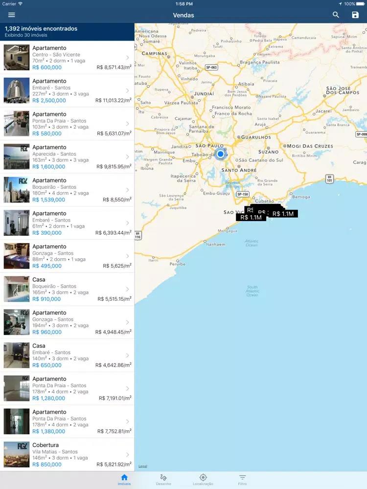 ภาพหน้าจอของ RGL Imóveis iPad 