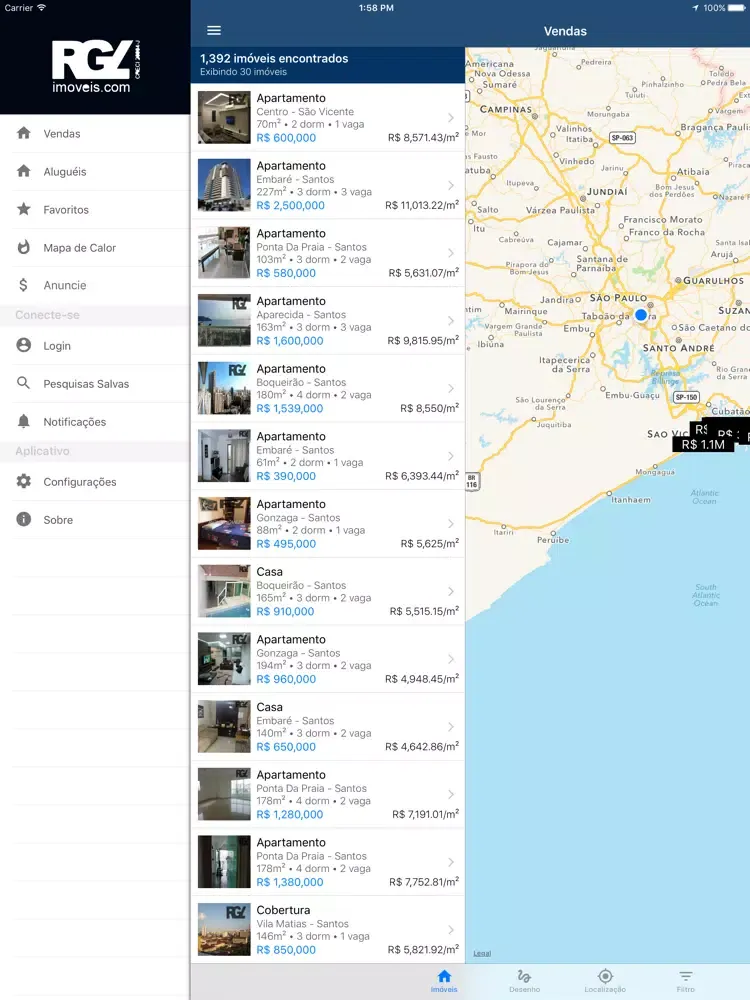 ภาพหน้าจอของ RGL Imóveis iPad 