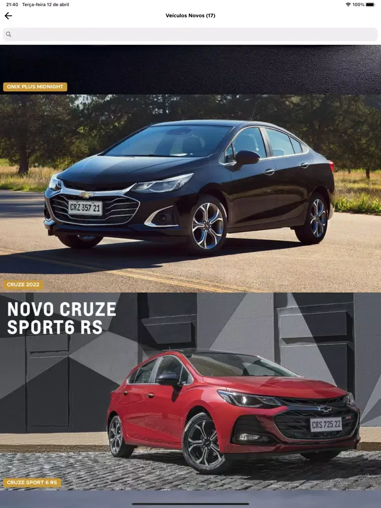 Amantini Chevrolet iPad  Screenshots