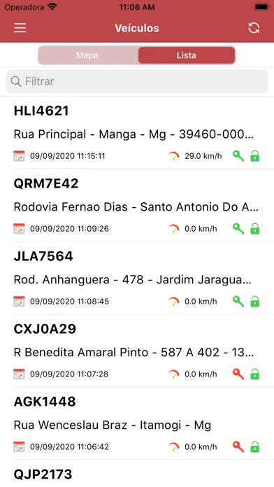 Tangkapan layar Tracker Rastreamento