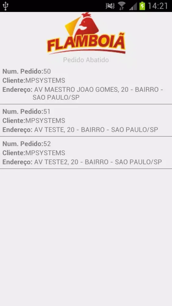 Capturas de tela do Flamboiã Pedido Abatido - Cpm