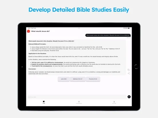 Bible A.I. iPad  Screenshots