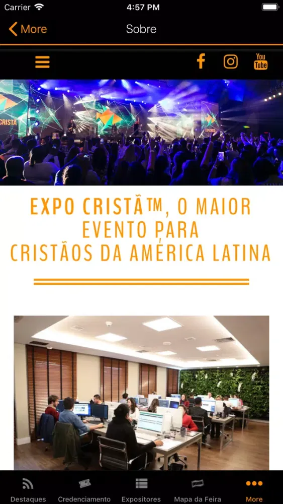 ภาพหน้าจอของ Expo Cristã Oficial