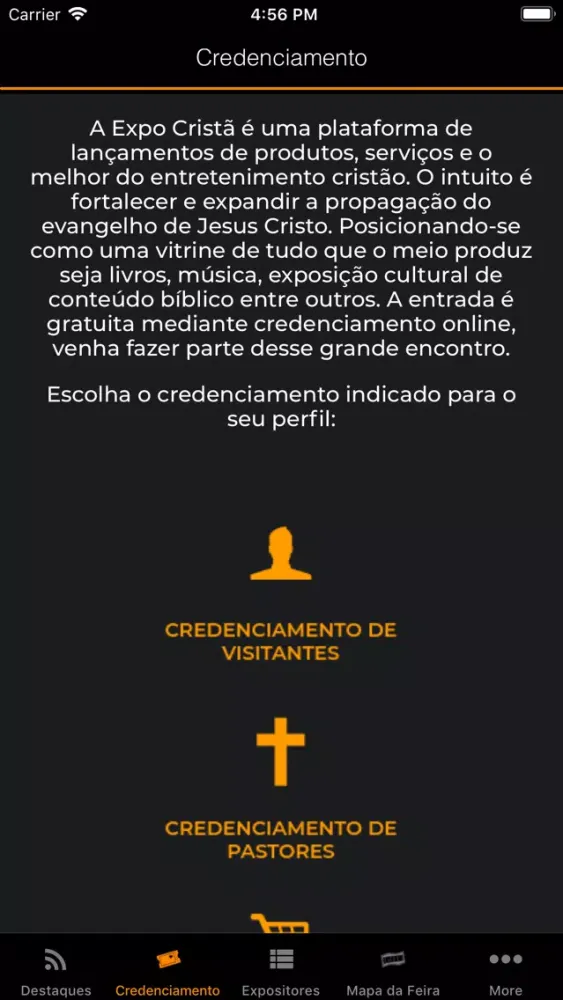 ภาพหน้าจอของ Expo Cristã Oficial