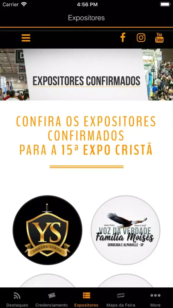 ภาพหน้าจอของ Expo Cristã Oficial