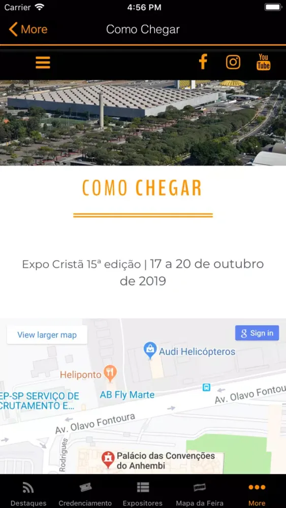 ภาพหน้าจอของ Expo Cristã Oficial
