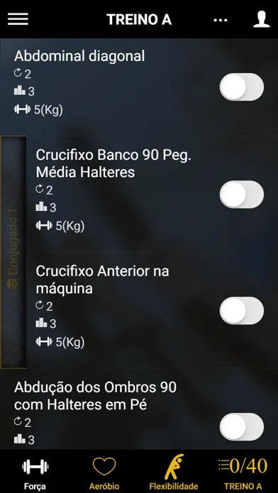Capturas de tela do Training Studio