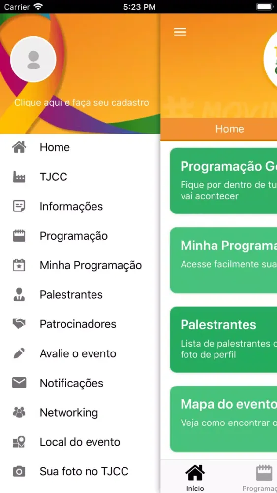 Capturas de tela do Todos Juntos Contra o Câncer