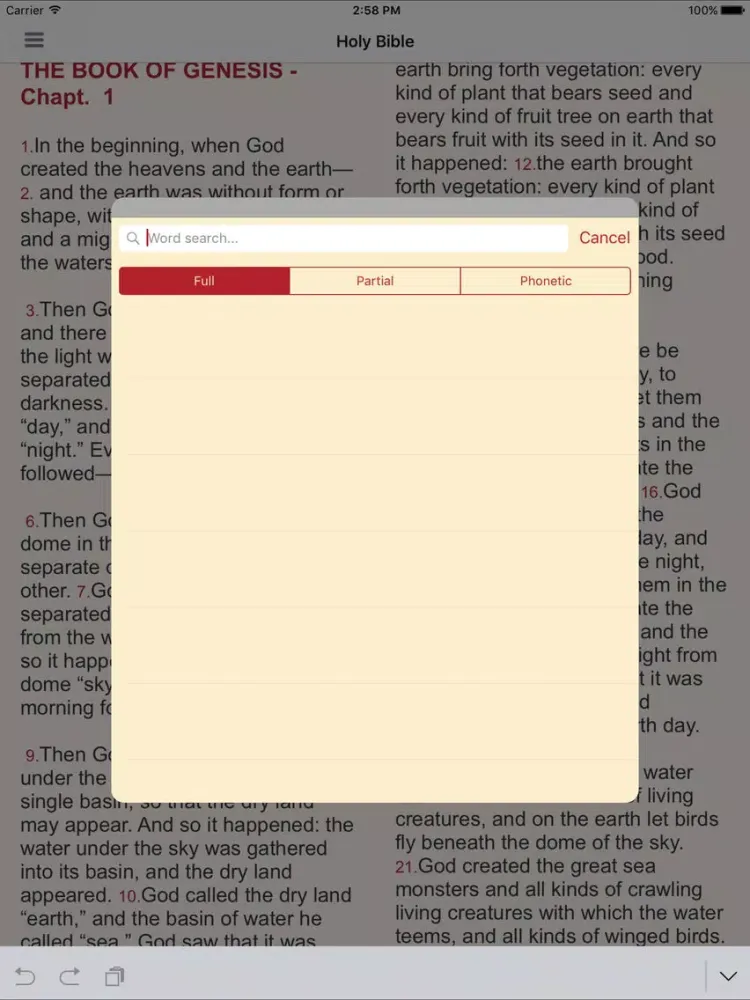 Captures d'écran de Holy Bible NABRE iPad 