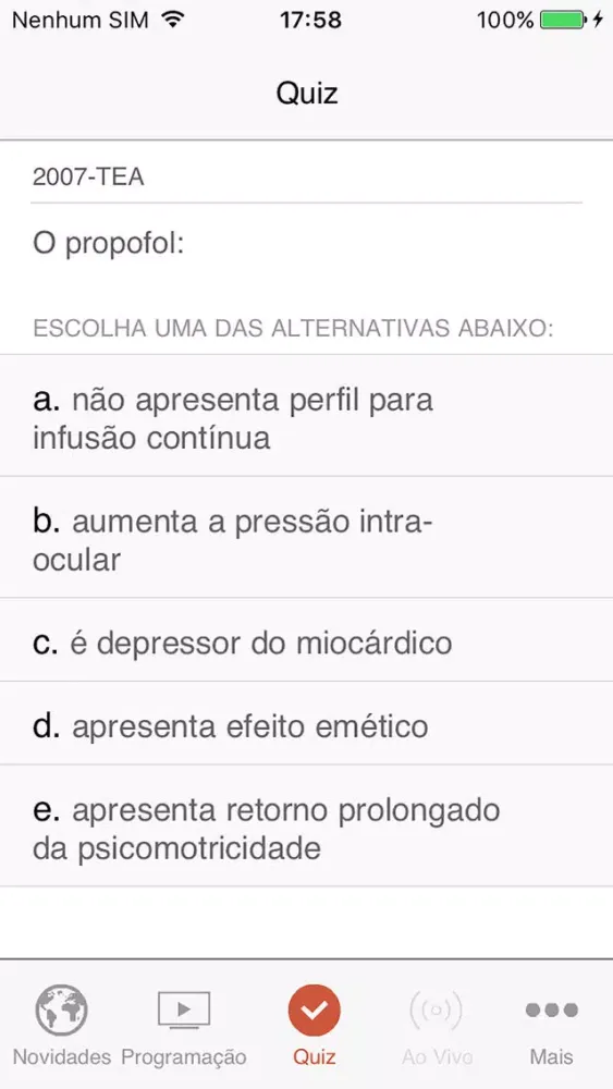 Capturas de tela do Anestesia App