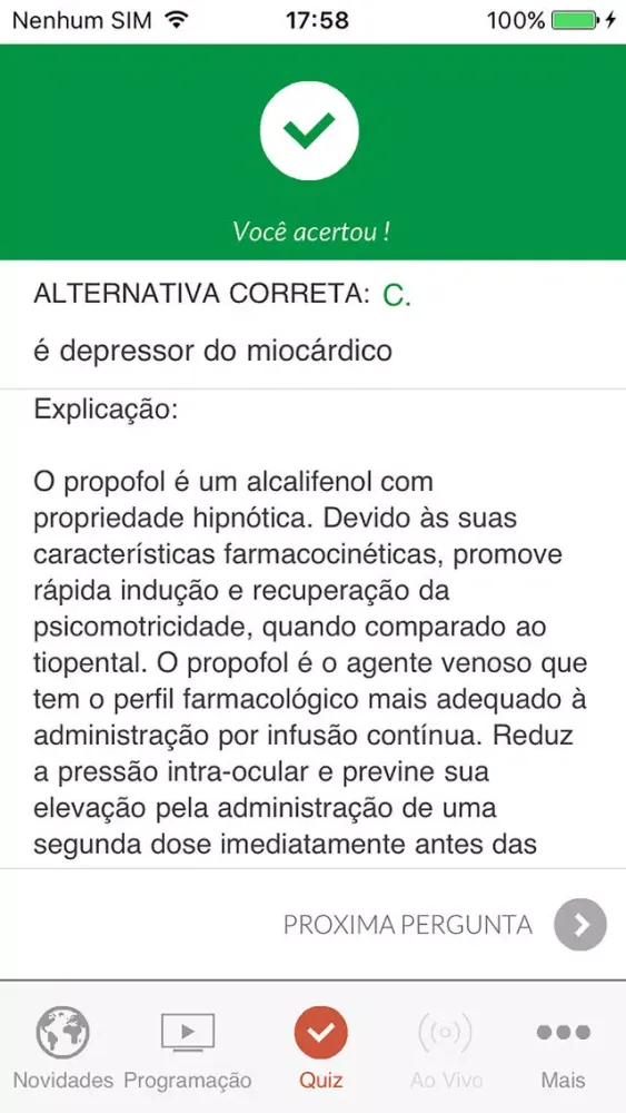 Capturas de tela do Anestesia App