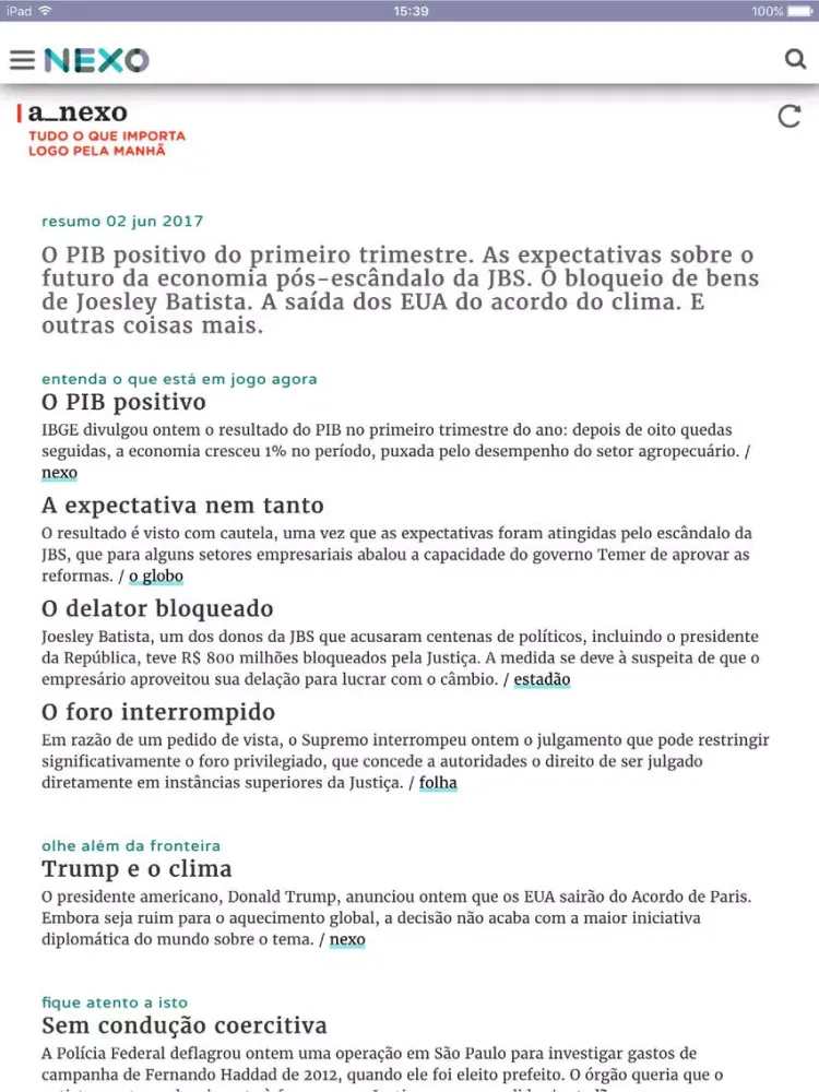 Captures d'écran de a_nexo - Tudo o que importa pela manhã iPad 
