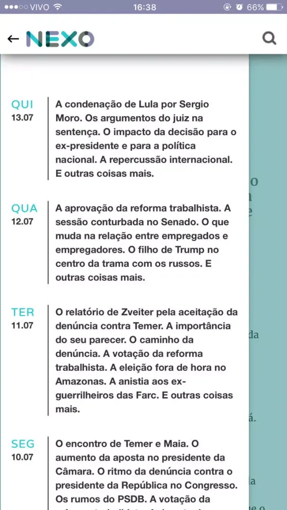Captures d'écran de a_nexo - Tudo o que importa pela manhã
