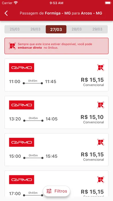 Viação Nossa Senhora do Carmo স্ক্রিনশট