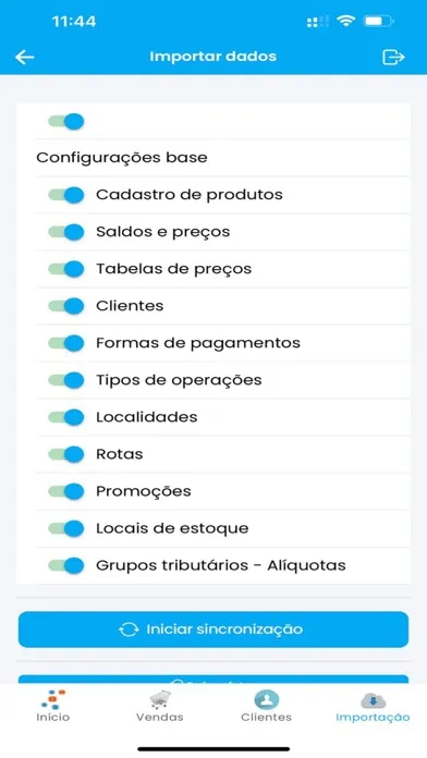 Ảnh chụp màn hình của Nosso ERP Connect