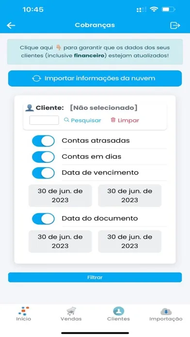 Ảnh chụp màn hình của Nosso ERP Connect