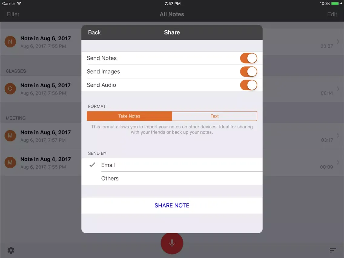 Capturas de pantalla de Take Notes - Audio and Synchronized Notes iPad 