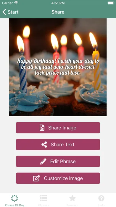 Phrases for Birthdays Ekran Görüntüleri