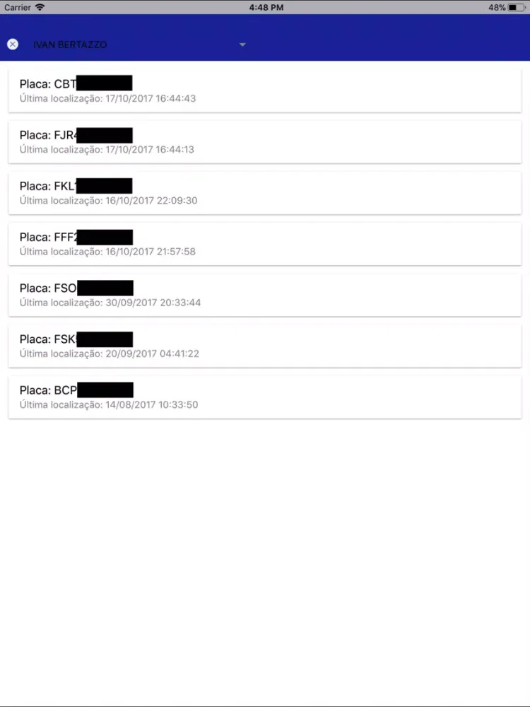 Screenshot di Nusa Rastreamento iPad 