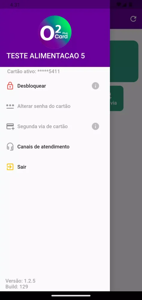O2 Plus Card Screenshots