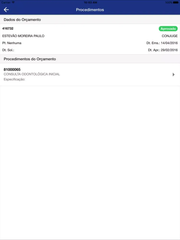 Captures d'écran de Compro Odonto Prestador iPad 