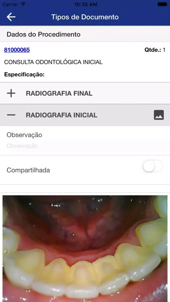 Captures d'écran de Compro Odonto Prestador
