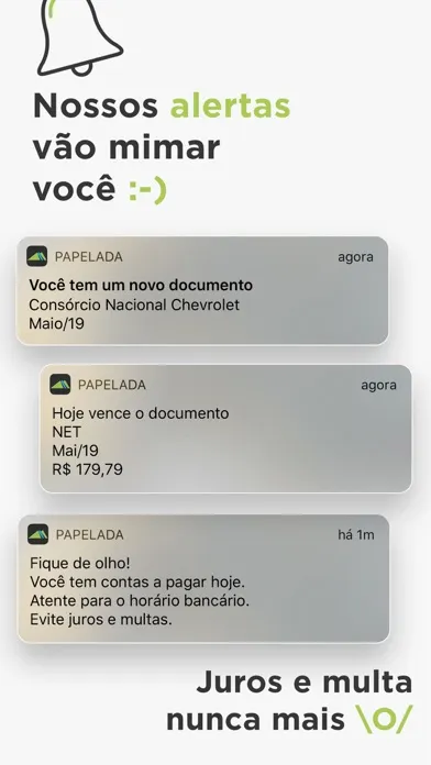 Capturas de pantalla de papelada - controle de gastos