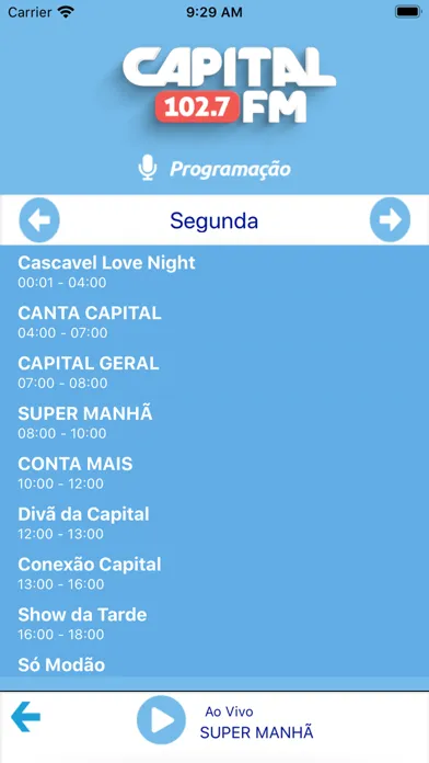 Capturas de pantalla de Rádio Capital FM