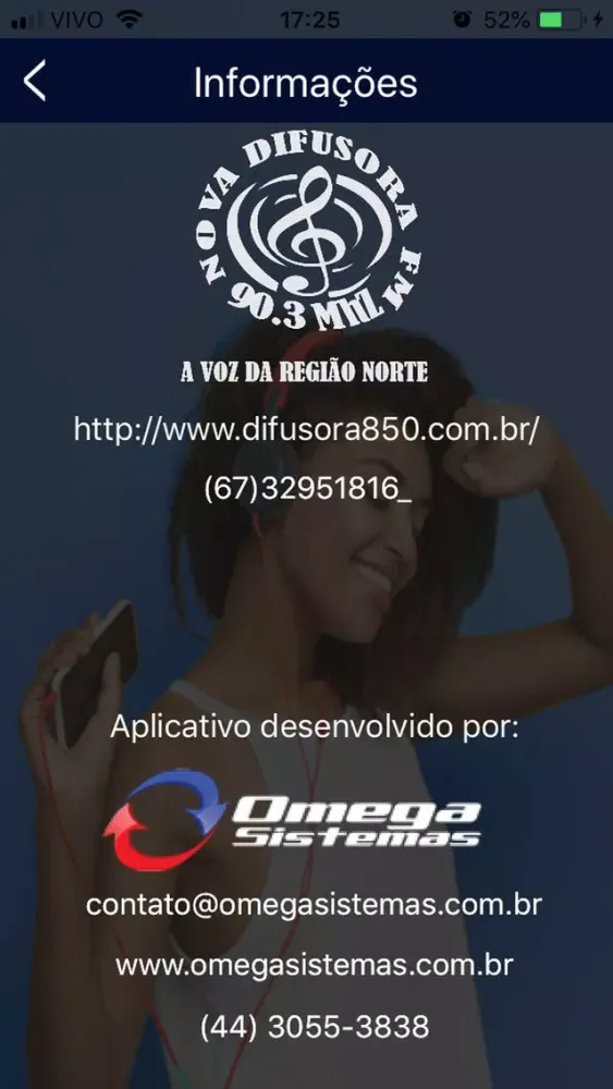 Ảnh chụp màn hình của Rádio Nova Difusora