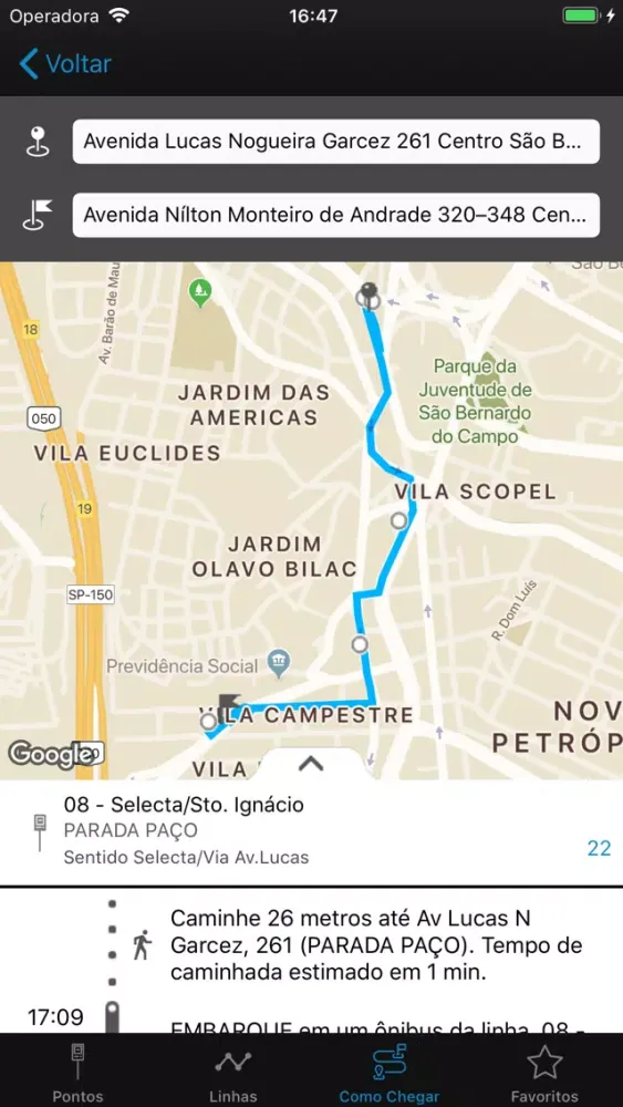 Captures d'écran de Partiu SBC