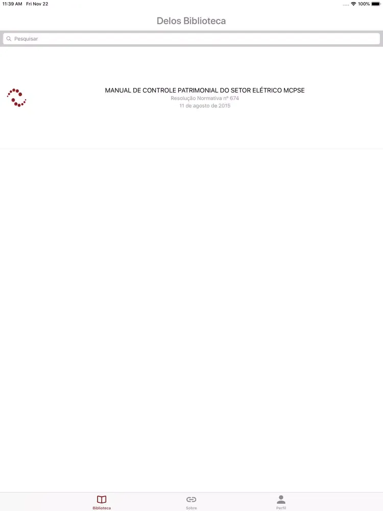 Zrzuty ekranu Delos Biblioteca iPad 