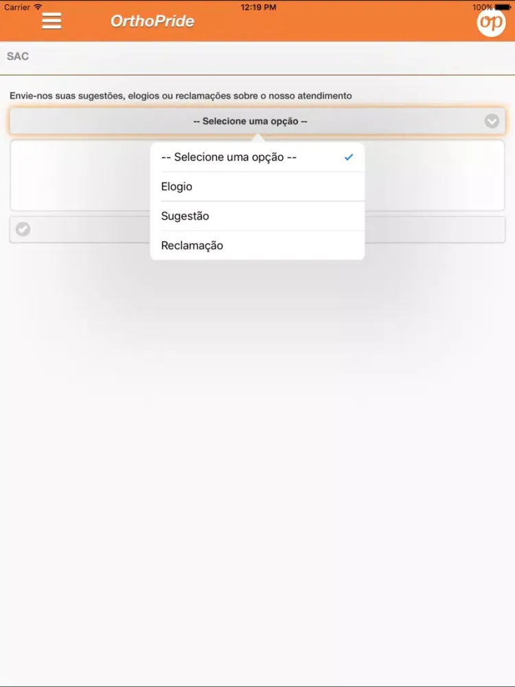 تصاویر Orthopride Paciente iPad 