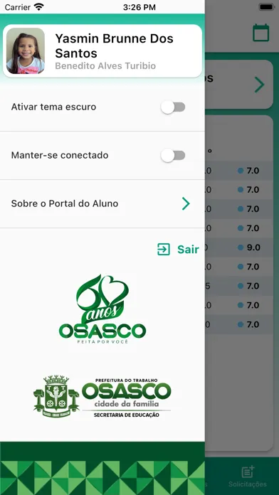 Zrzuty ekranu Portal do Aluno Osasco
