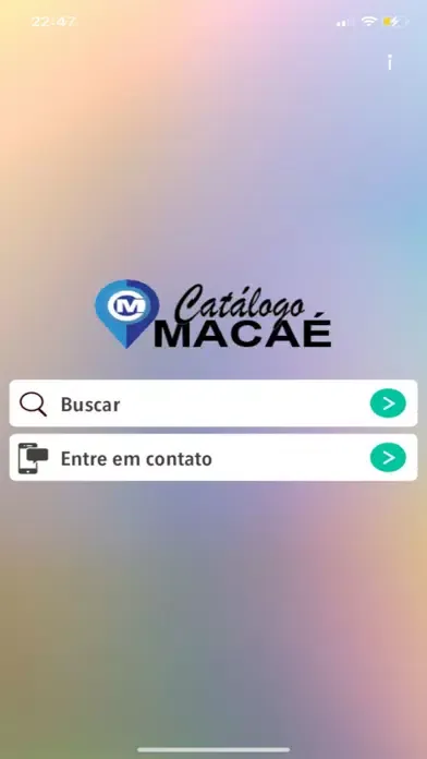 Capturas de tela do Catálogo Macaé