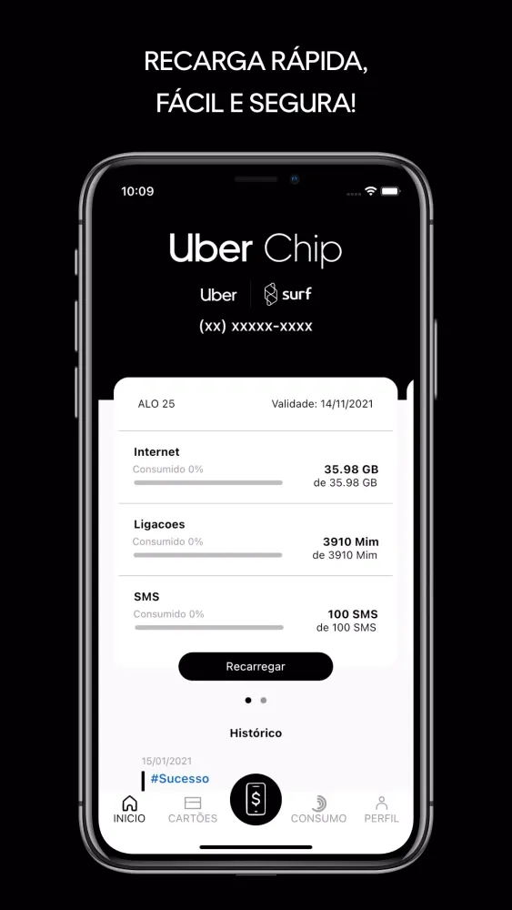 Uber Chip e Surf Telecom Screenshots