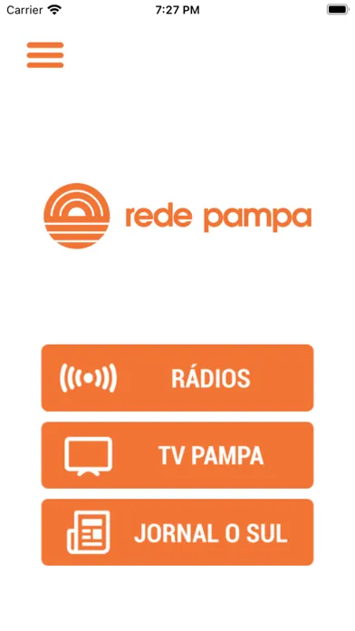 Capturas de tela do Rede Pampa
