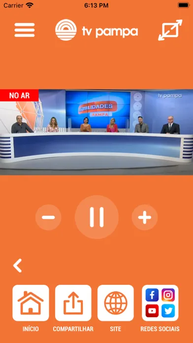 Capturas de tela do Rede Pampa