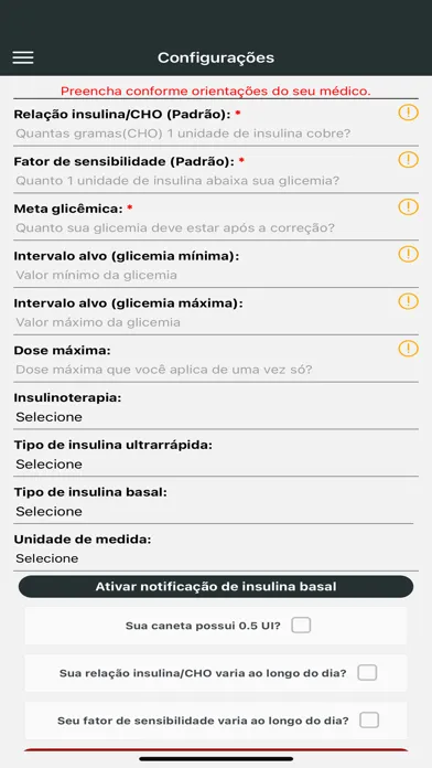 Insulin Calculator 스크린샷