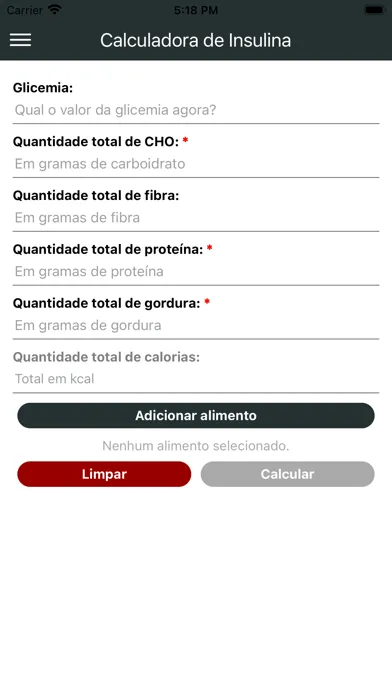 Insulin Calculator 스크린샷