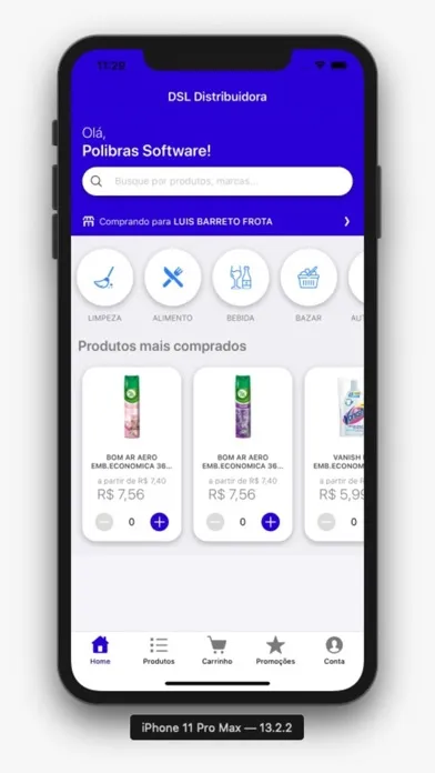 Capturas de tela do DSL Distribuidora