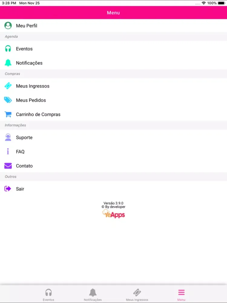 Tangkapan skrin Pink Brasília iPad 